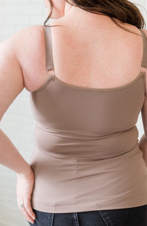 Davin & Adley Busty Size Amelia Maternity, Nursing And Pumping Tank Top In Brown