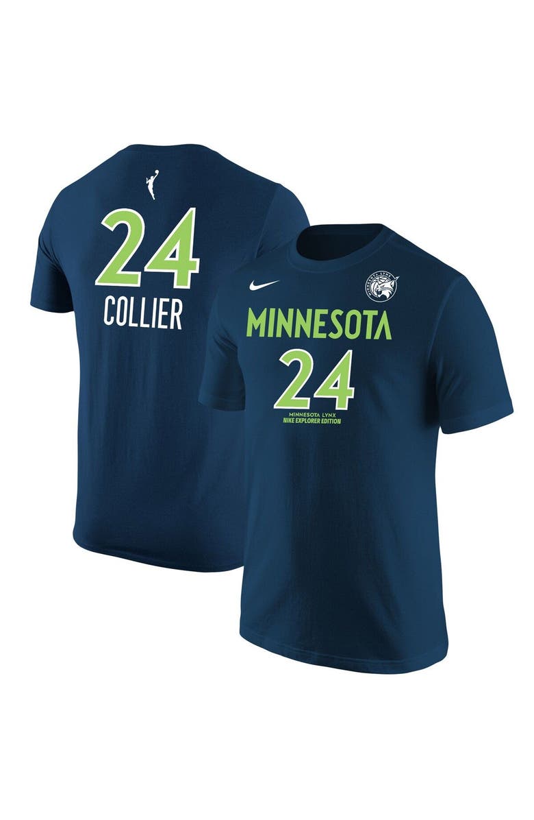 Nike Men's Nike Napheesa Collier Navy Minnesota Lynx Explorer Edition Name & Number T-Shirt, Alternate, color,