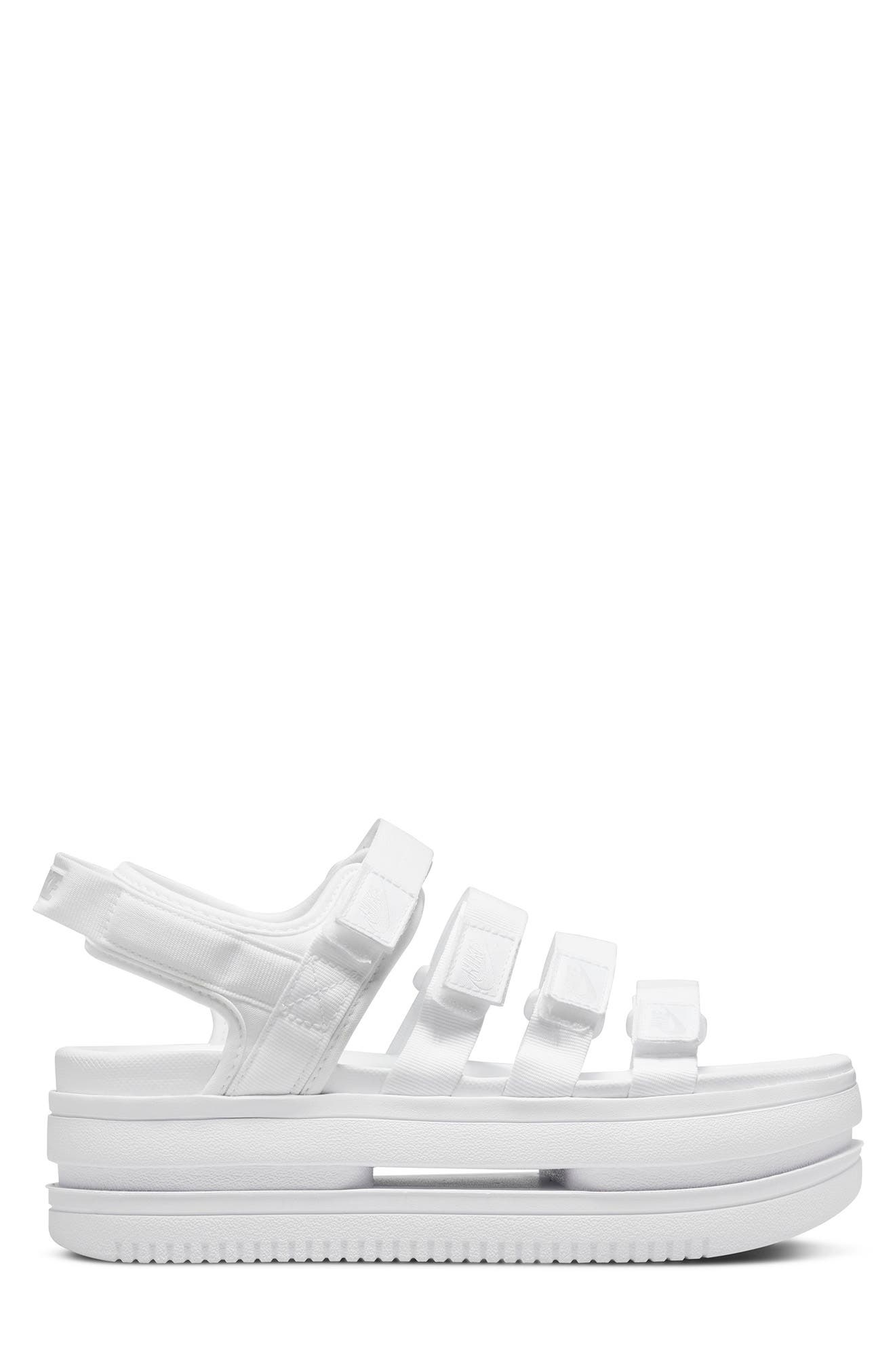 Icon Classic Platform Sandal, Main, color, WHITE/ PURE PLATINUM/ WHITE