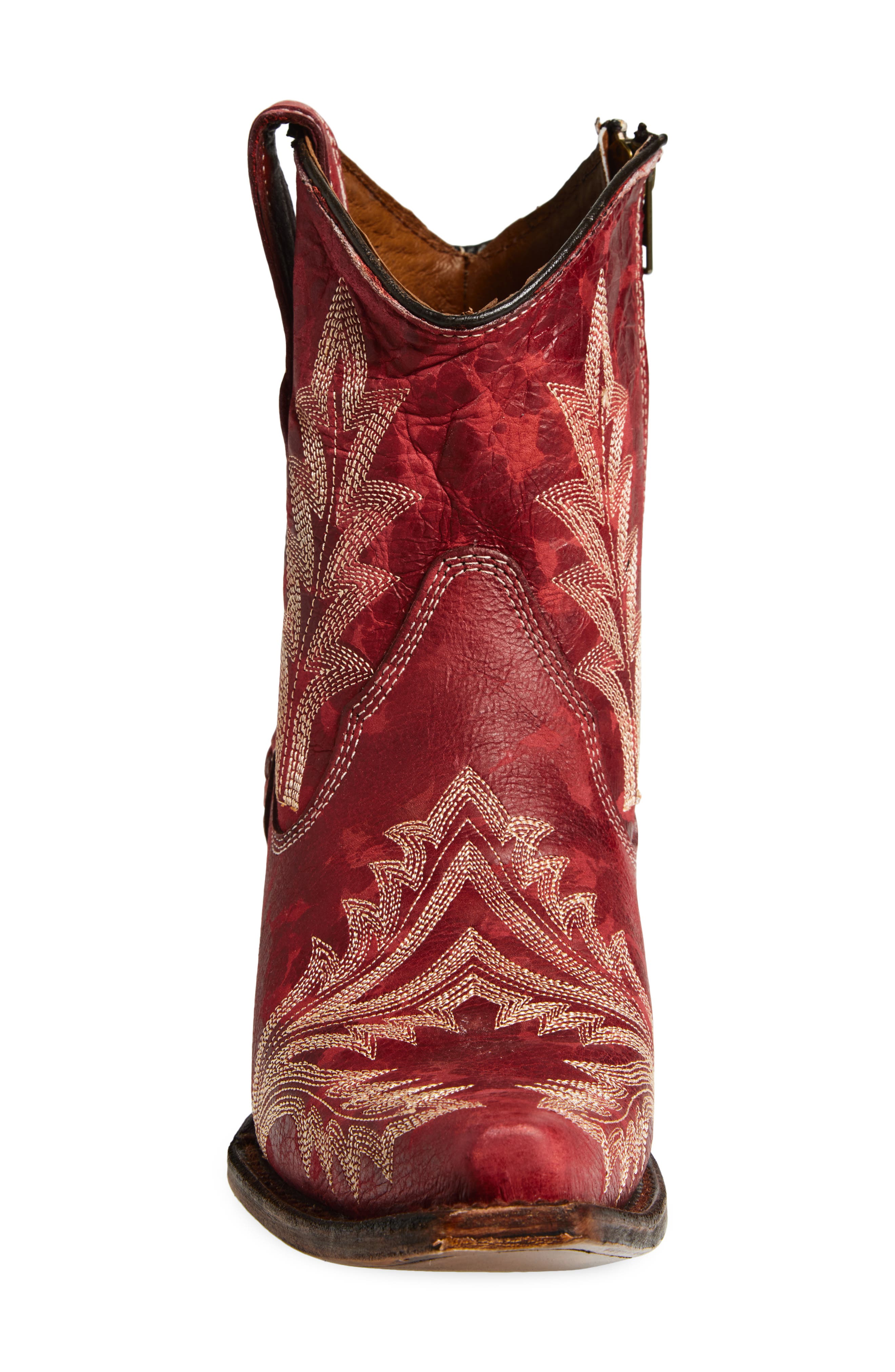 CIRCLE G Embroidered Western Boot, Alternate, color, Red