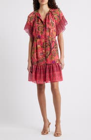 KOBI HALPERIN Destiny Floral Print Dress