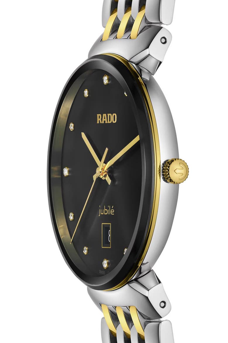Florence Classic Diamond Bracelet Watch, 38mm, Alternate, color, BLACK