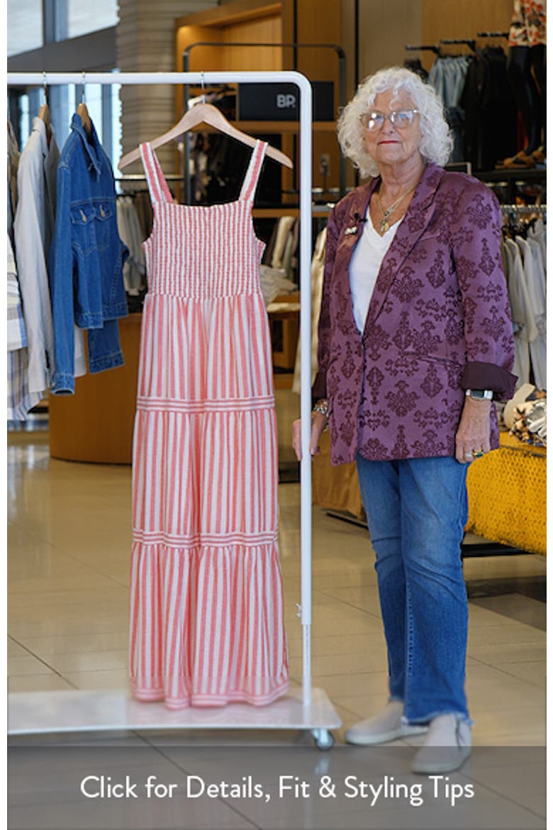 Selene Stripe Smocked Tiered Maxi Sundress video