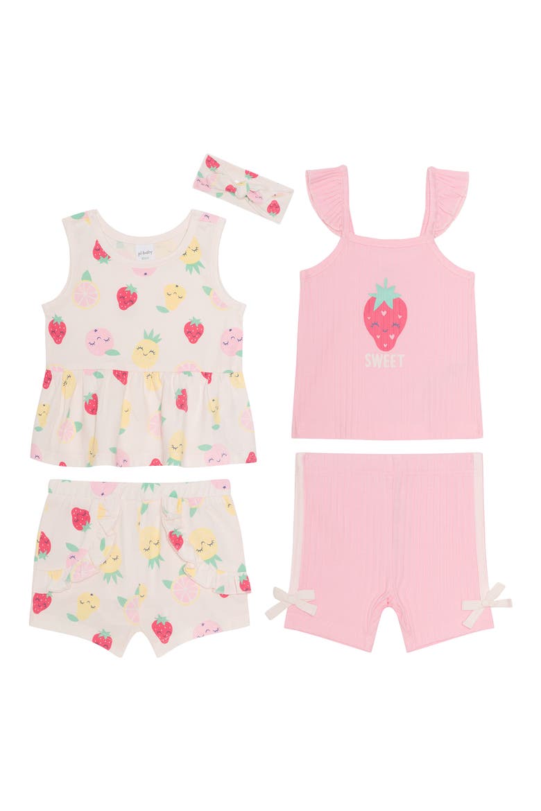 5-Piece Strawberry Short Set, Main, color, STRAWBERRY