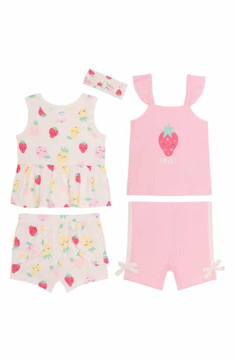 PL Baby by Petit Lem 5-Piece Strawberry Short Set