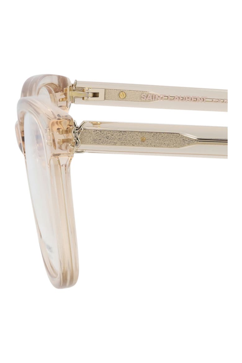 54mm Square Optical Glasses, Alternate, color, NUDE NUDE TRANSPARENT