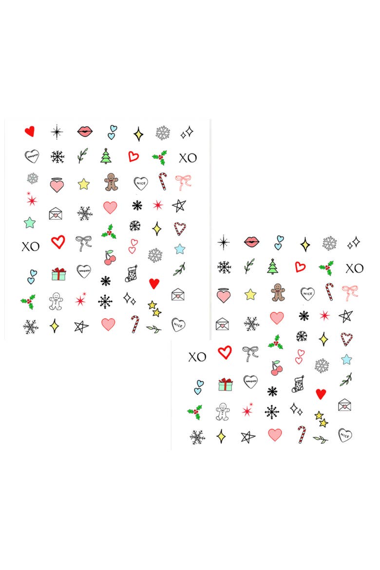 Happy Merry Nail Art Tattoos, Main, color, HAPPY MERRY NAIL