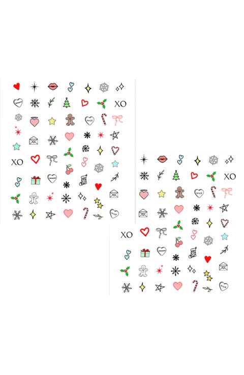 Happy Merry Nail Art Tattoos