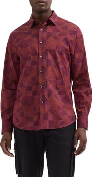 Bugatchi Julian Shaped Fit Long Sleeve Shirt