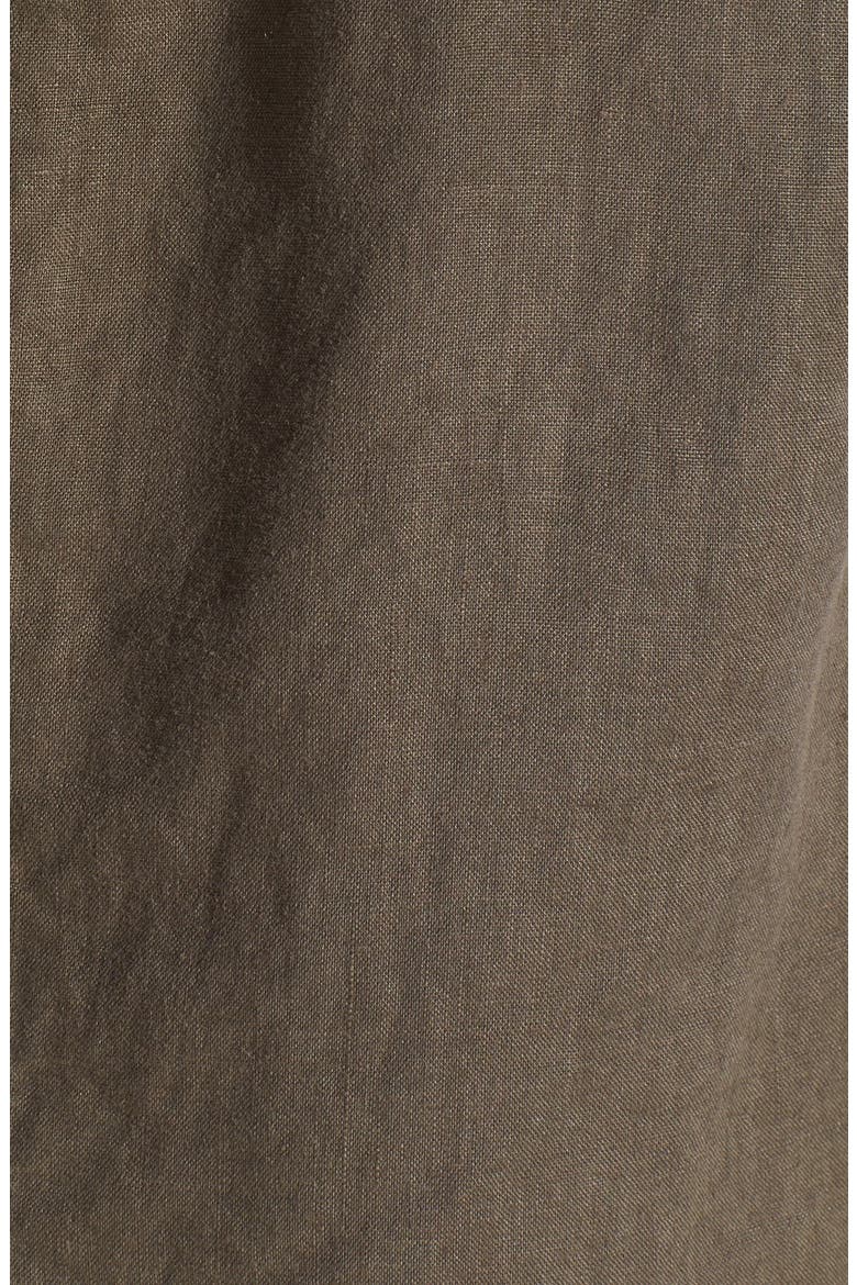 'Hailey' Drape Front Linen Vest, Alternate, color, DARK OLIVE