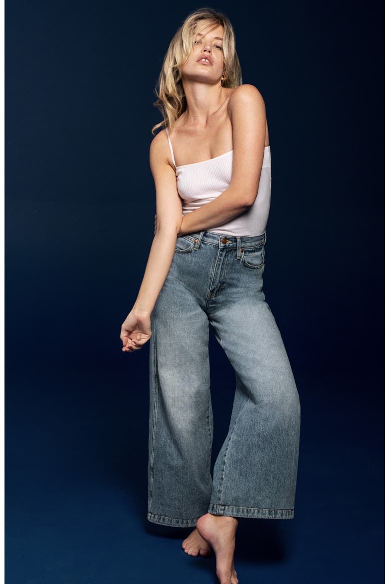 High Waist Wide Leg Jeans, Alternate, color, SUNNY