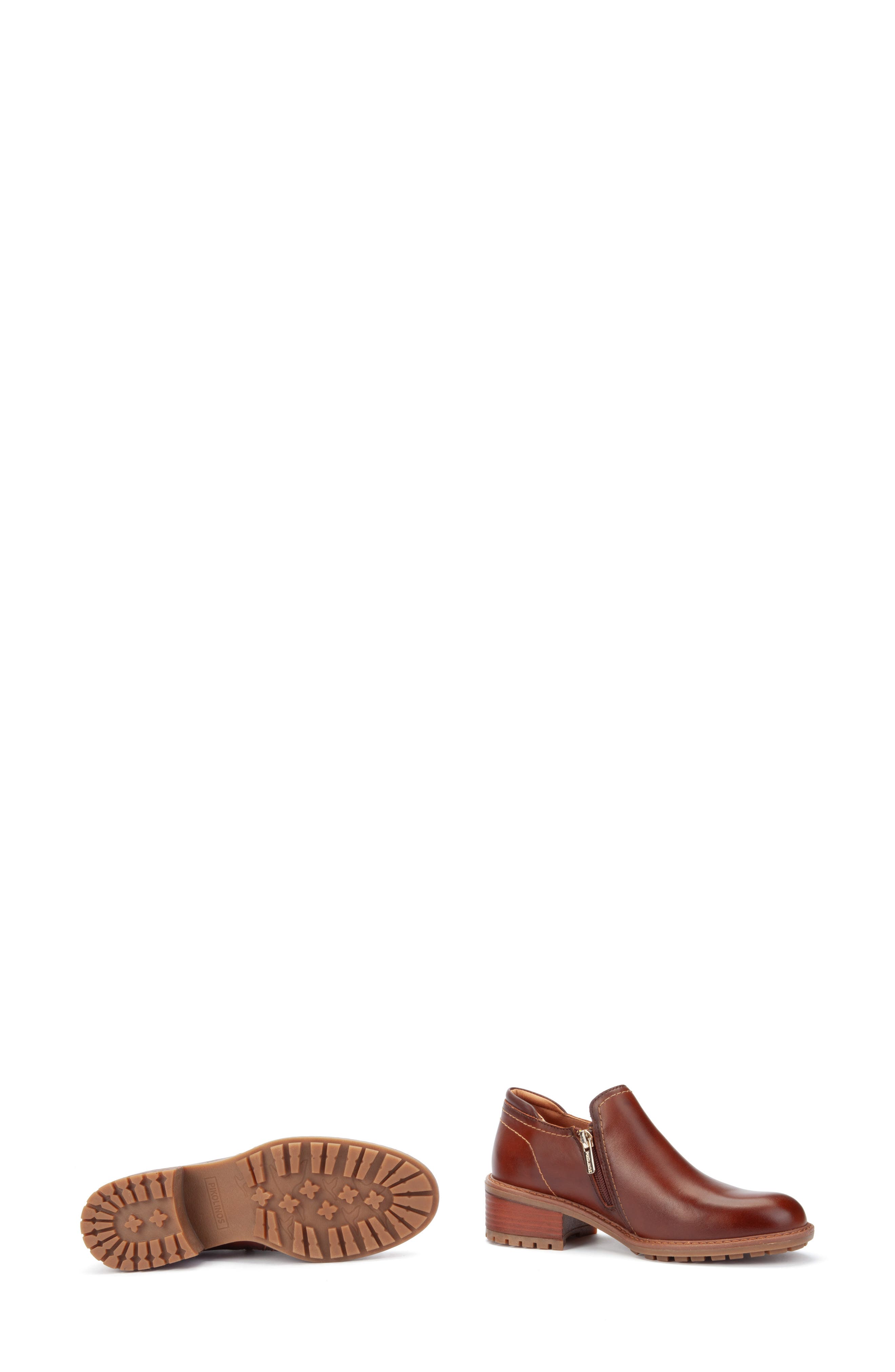 Medina Leather Bootie, Alternate, color, CUERO