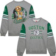 Mitchell & Ness Men's Mitchell & Ness Heather Gray Boston Celtics Hardwood Classics All Over 4.0 Pullover Sweatshirt