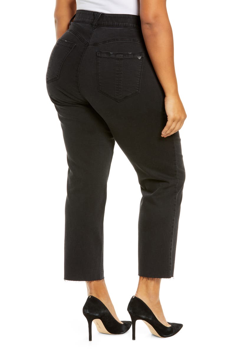 Wit & Wisdom Wit and Wisdom Ab-Solution Raw Hem Crop Straight Leg Jeans, Alternate, color,