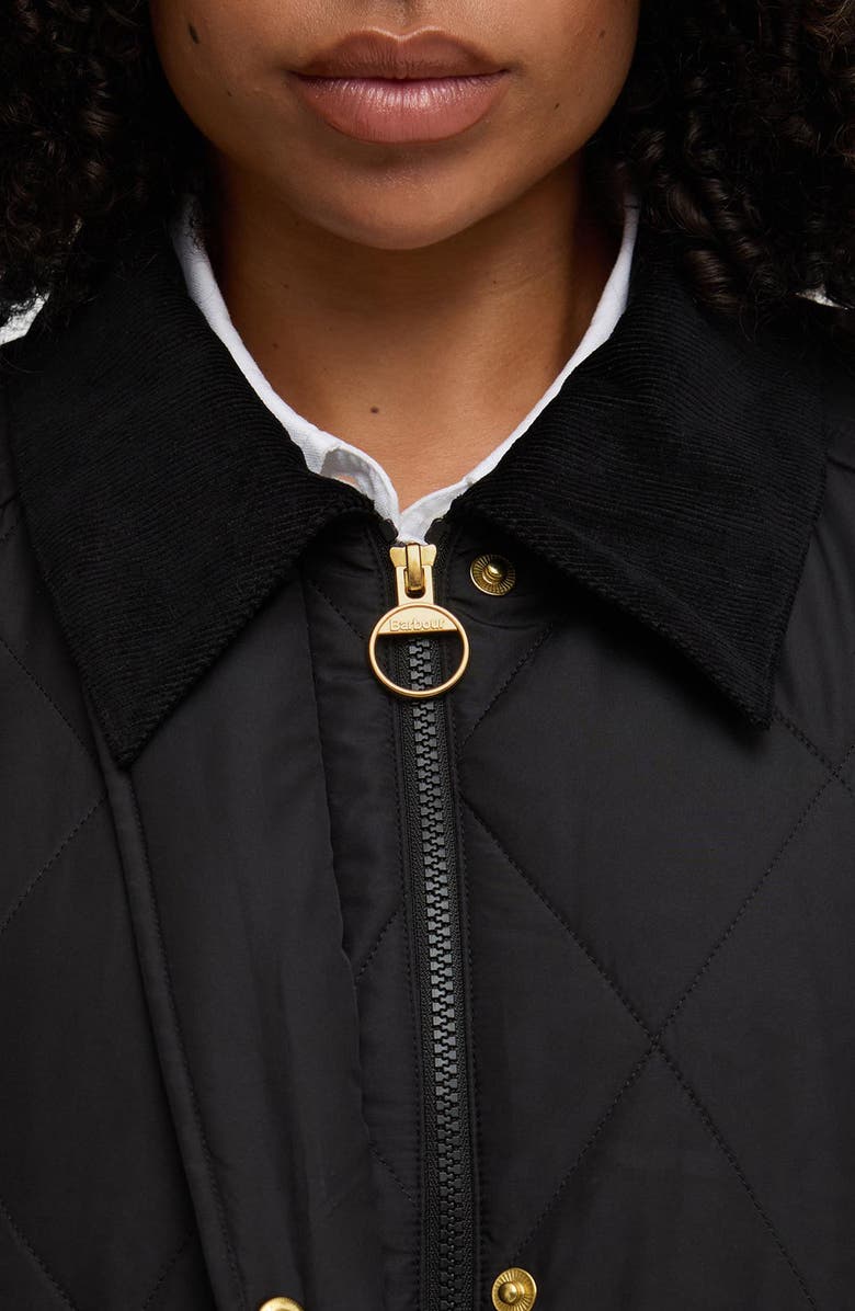 Barbour Martha Quilted Jacket, Alternate, color, Black