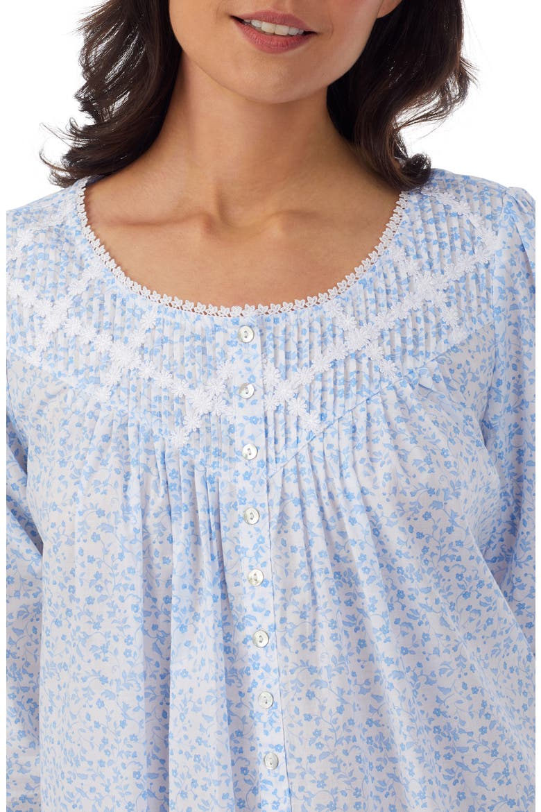 Long Sleeve Nightgown, Alternate, color, BLUE PRT