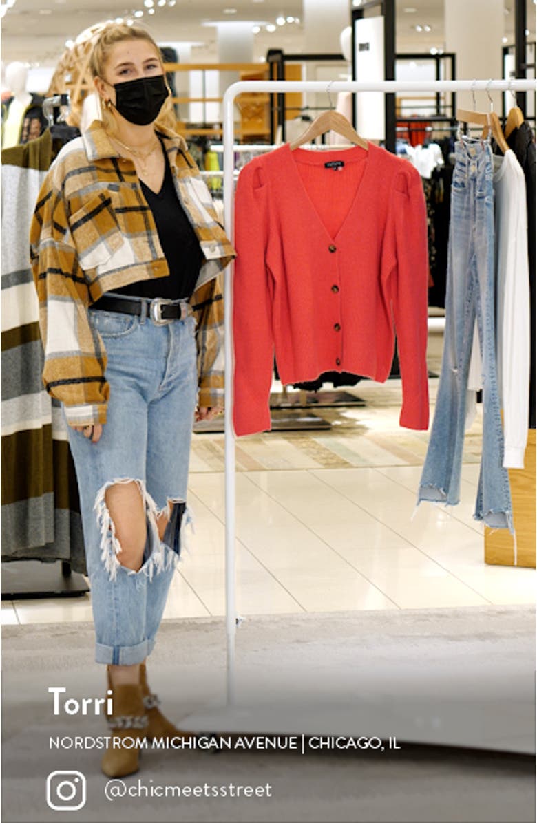 Puff Sleeve Cardigan, sales video thumbnail