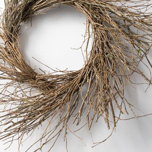 Darby Creek Trading Wispy Twig Round Fall Mini Wreath Or Candle Ring Centerpiece In Brown