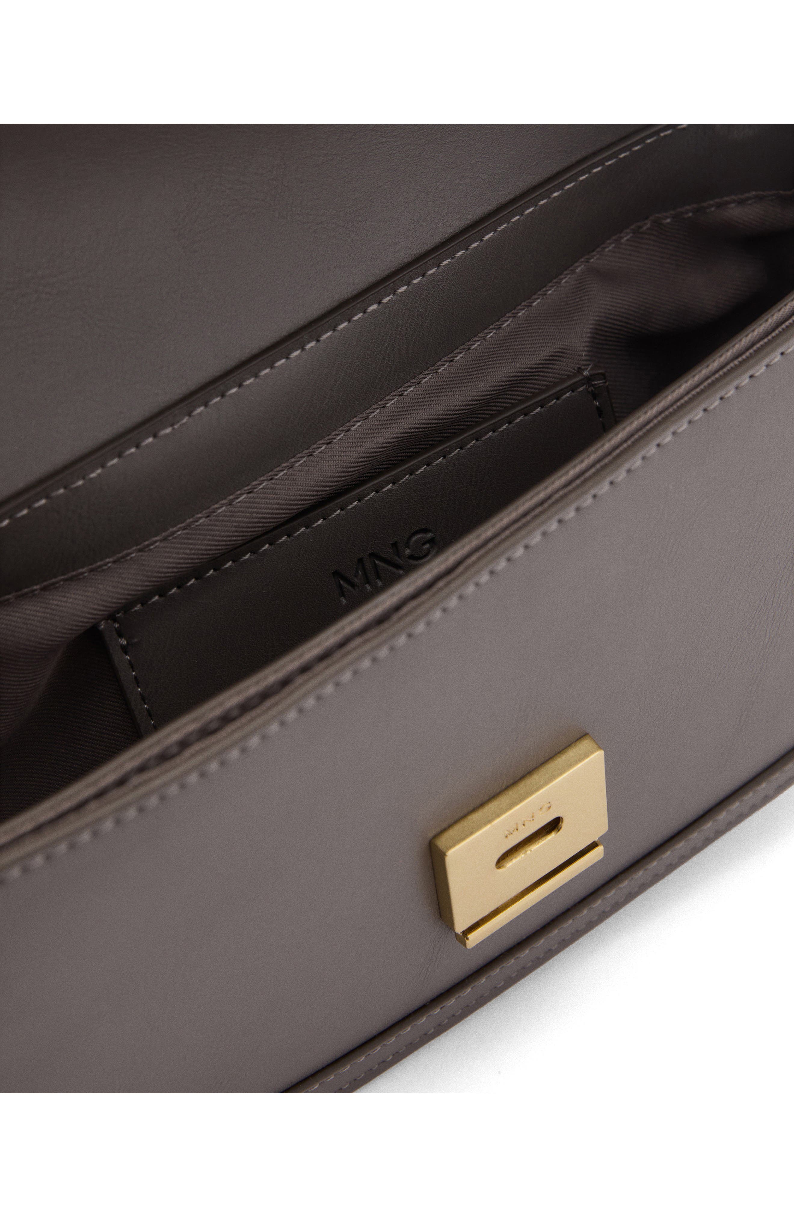 MANGO Faux Leather Shoulder Bag, Alternate, color, 