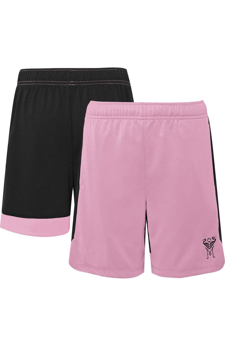 Outerstuff Youth Pink/Black Inter Miami CF Spot Kick Shorts, Main, color,