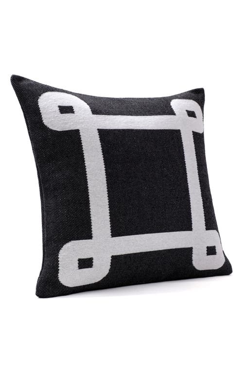 Brooks Brothers Geo Border Decorative Throw Pillow In Black