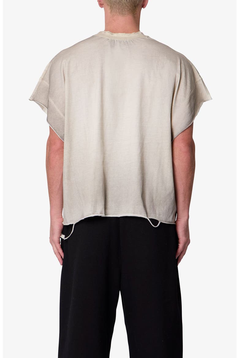 Sleeveless Distressed Graphic Cutoff T-Shirt, Alternate, color, OFF WHITE
