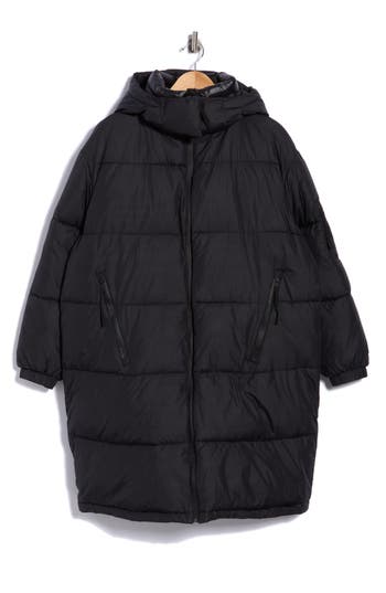 Hugo Boss Boss Faridali Quilted Hooded Coat In Black