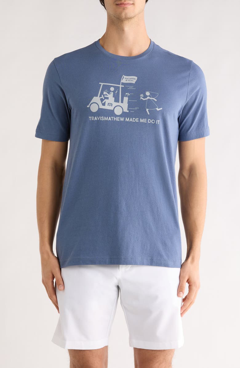 TravisMathew Straight Up Vegas Graphic T-Shirt, Main, color, Vintage Indigo