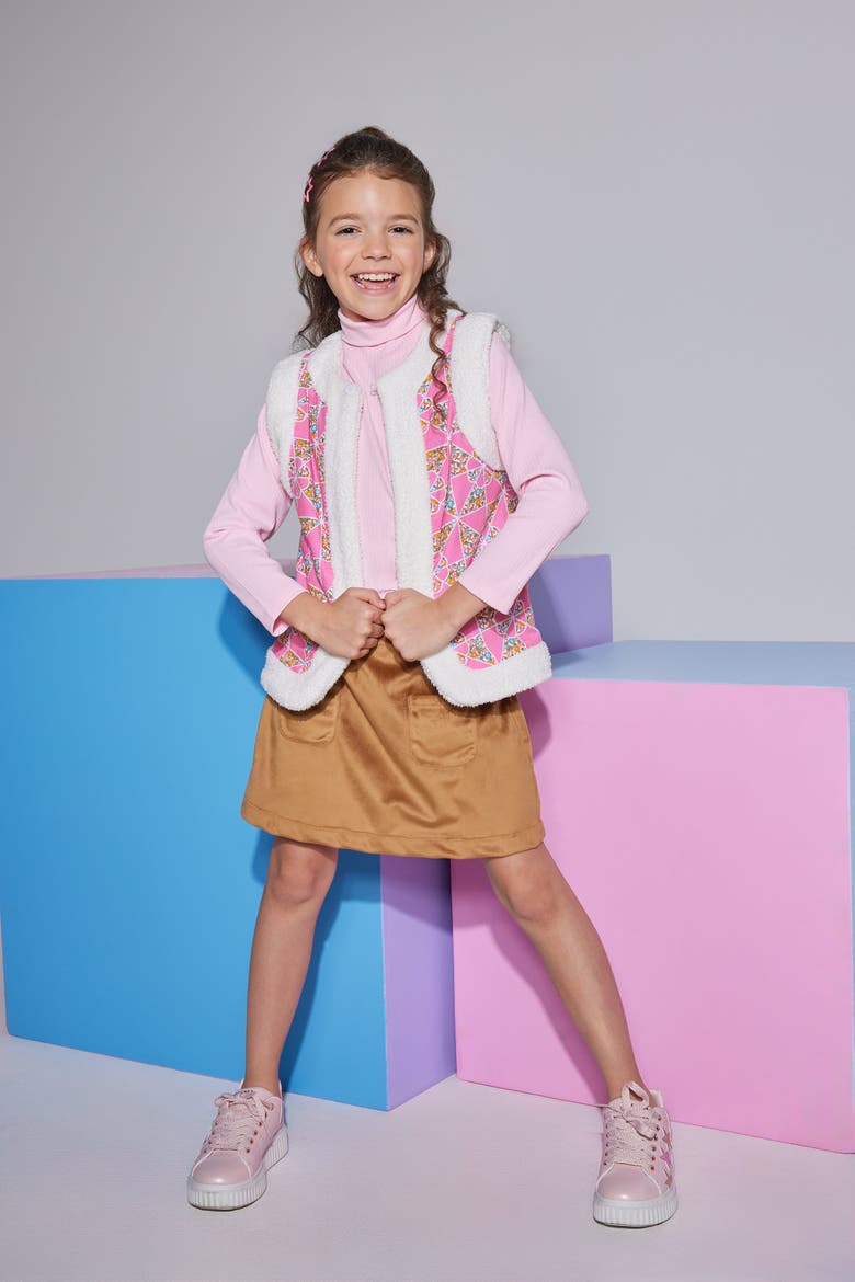 Kids' Ribbed Turtleneck, Alternate, color, Bubblegum