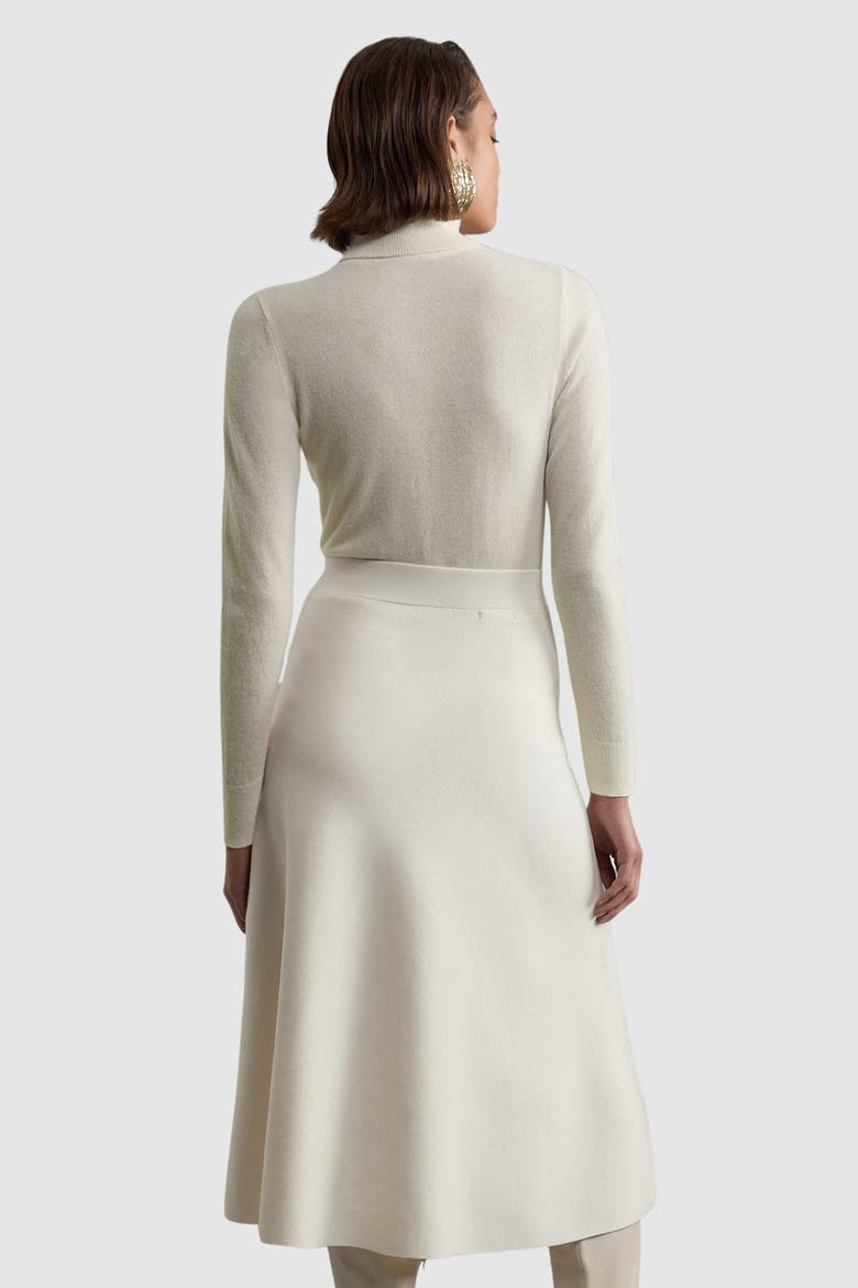 Milano Knit Full Midi Skirt, Alternate, color, Cream