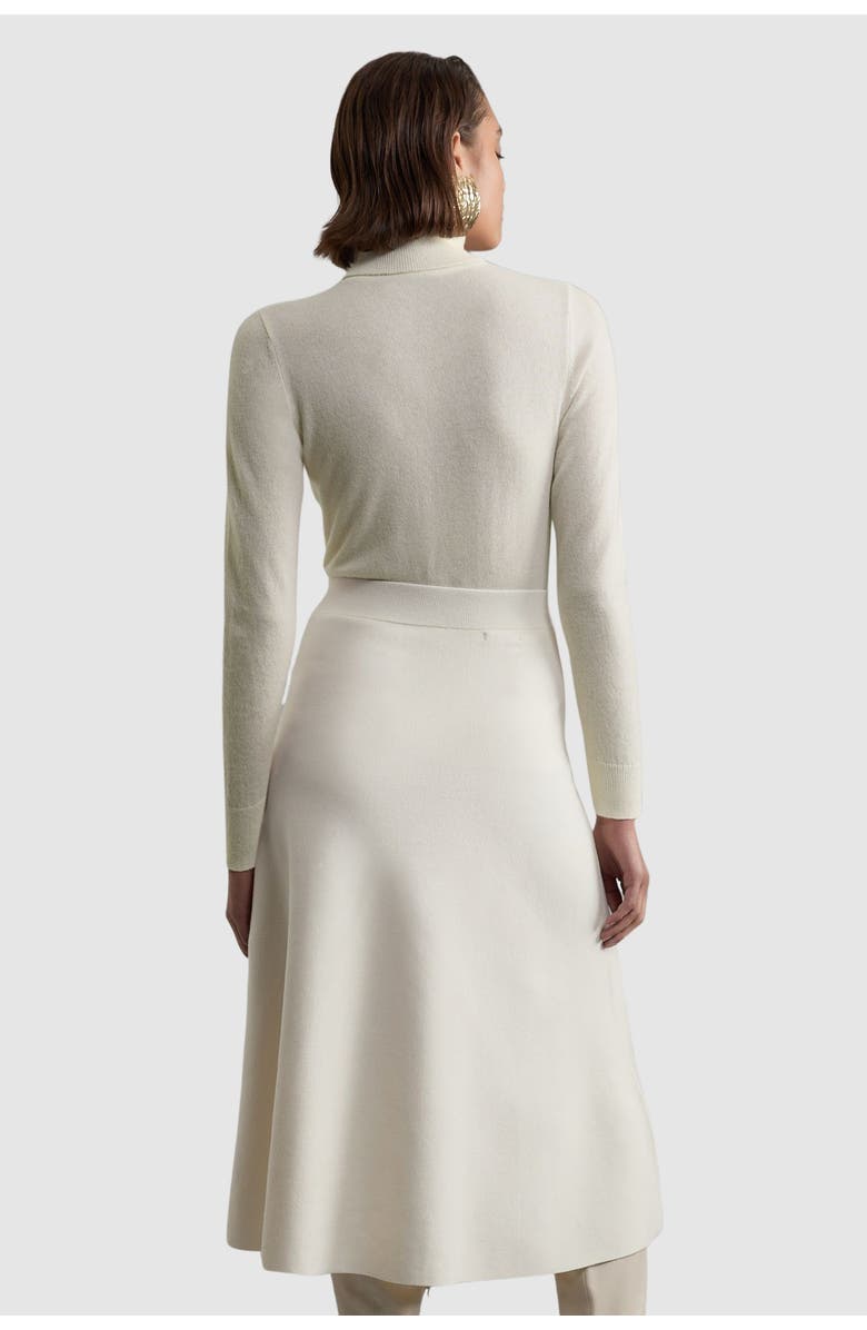 Karen Millen Milano Knit Full Midi Skirt, Alternate, color, Cream