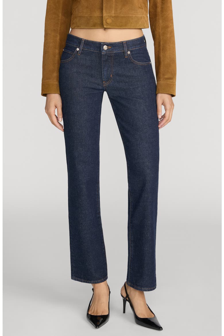 The Cigarette Crop Straight Leg Jeans, Main, color, RINSE