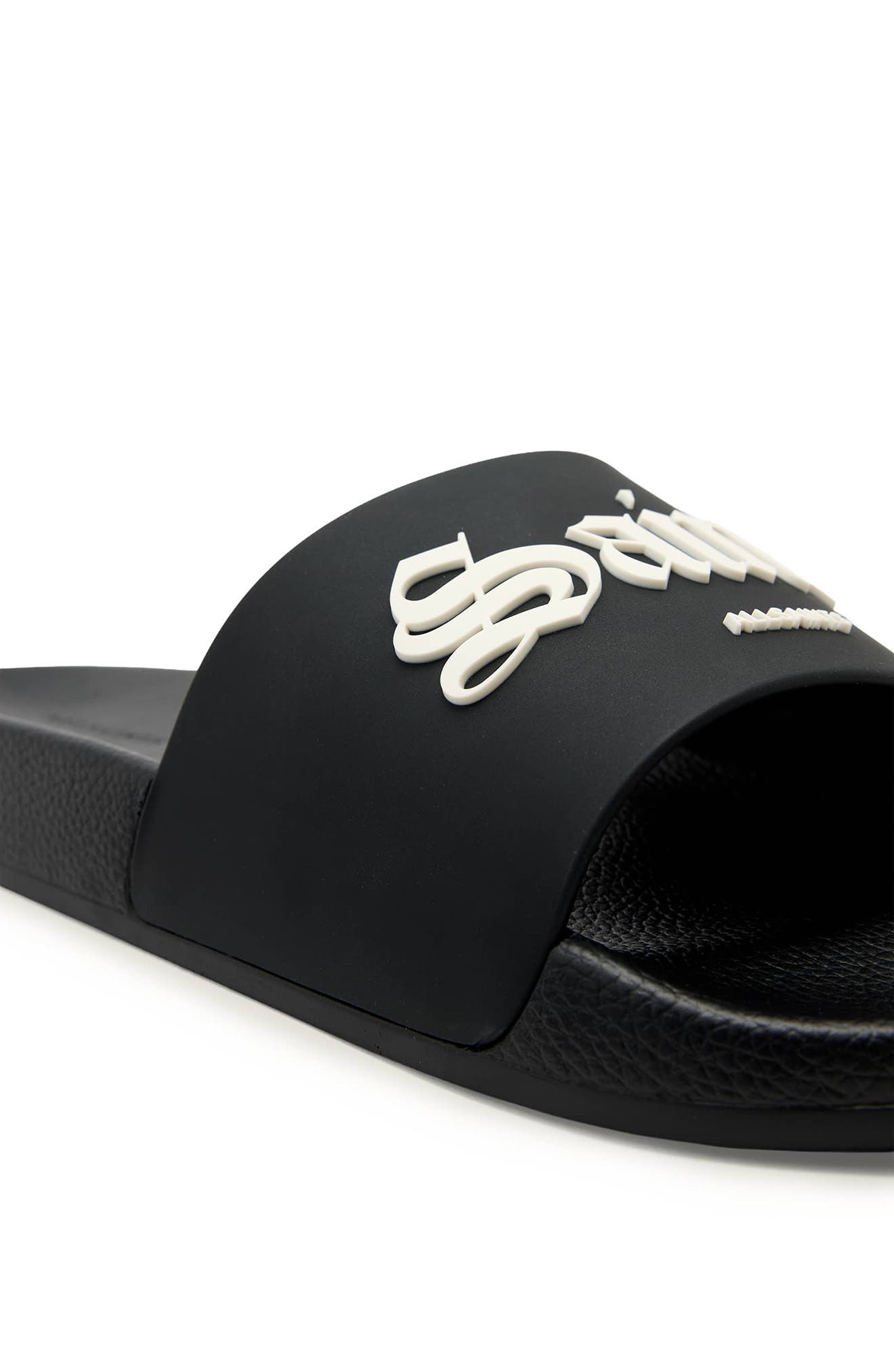 AllSaints Saint Slide Sandal, Alternate, color, Black