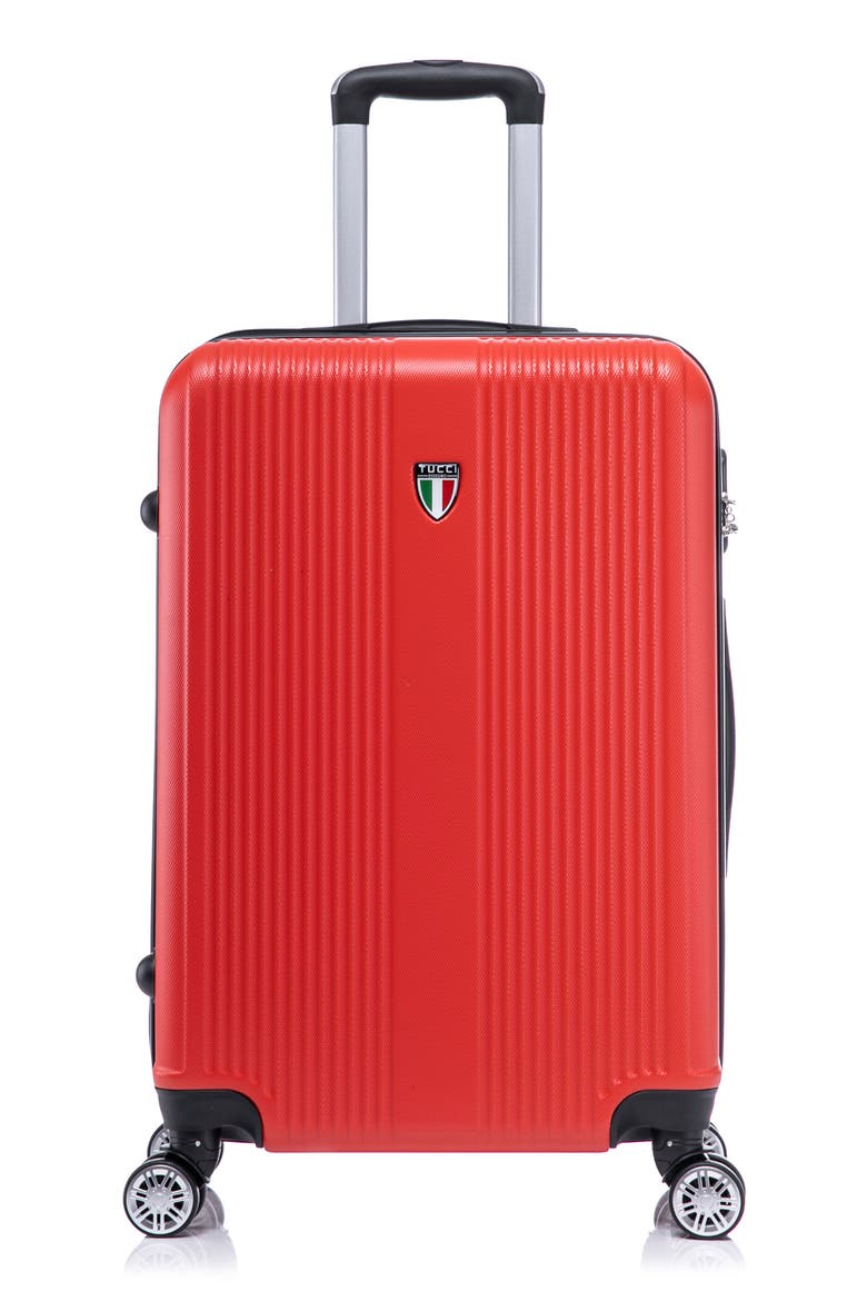 Lustria Hardshell 3-Piece Spinner Luggage Set, Alternate, color, RED
