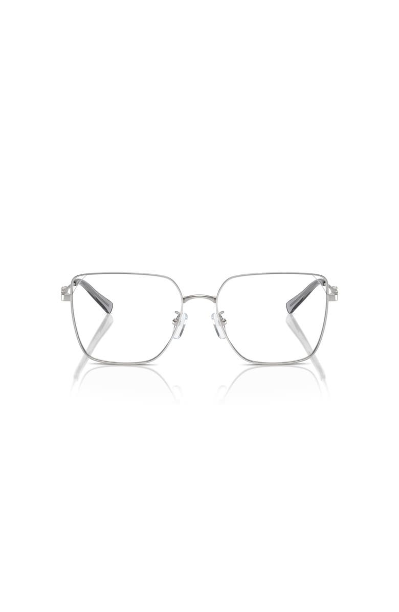 Michael Kors 56mm Rectangle optical glasses, Alternate, color, Silver