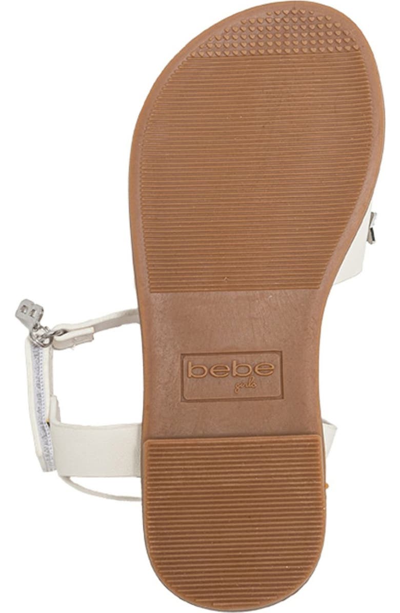 bebe Kids' Clement Sandal, Alternate, color, White