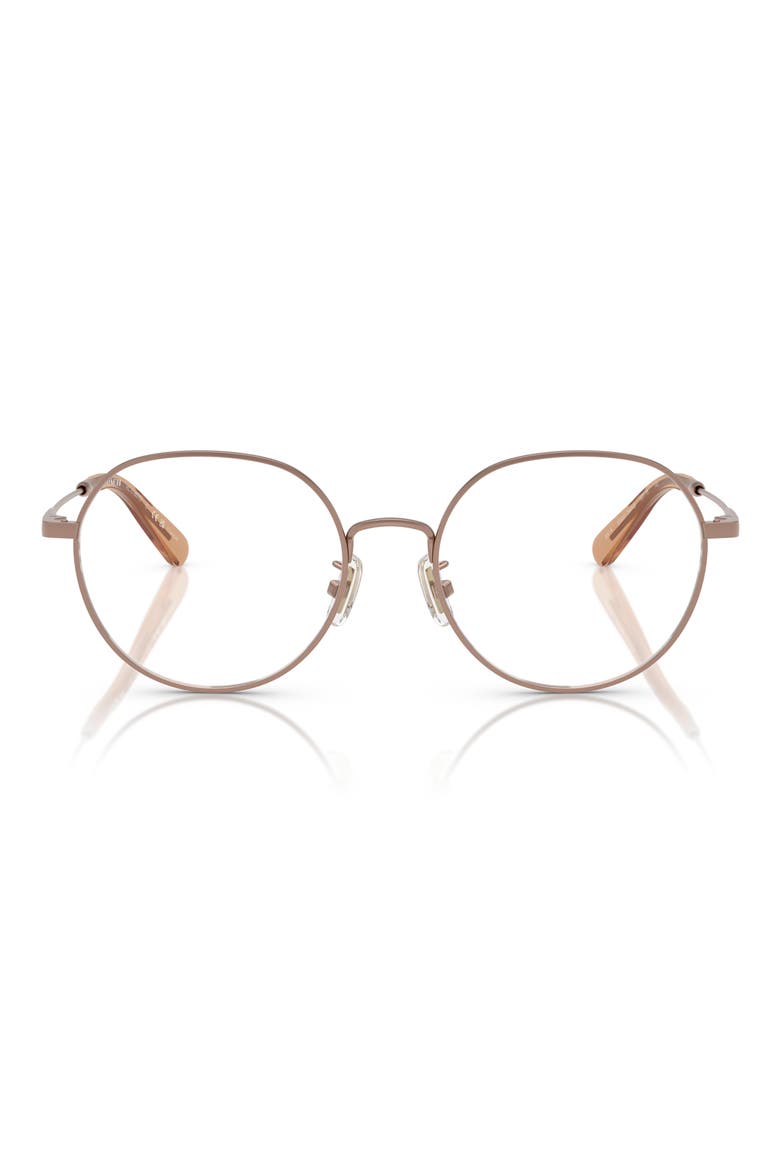 53mm Round Optical Glasses, Main, color, SATIN SAND / DEMO LENS