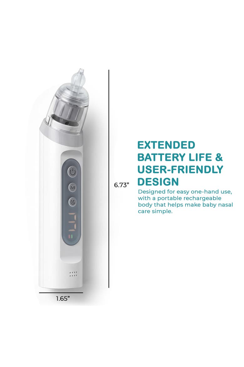 Electric Nasal Aspirator Adjustable Suction Baby Care Device, Alternate, color, White