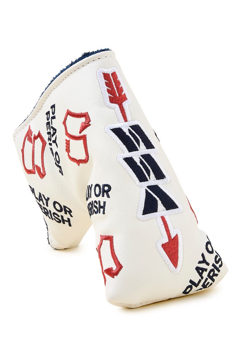 Classic Arrow Blade Putter Cover, Main, color, WHITE