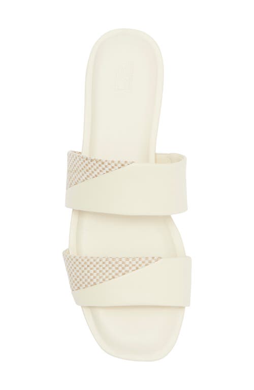 Nordstrom Rack Chonda Slide Sandal In Ivory Vanilla - Checkered