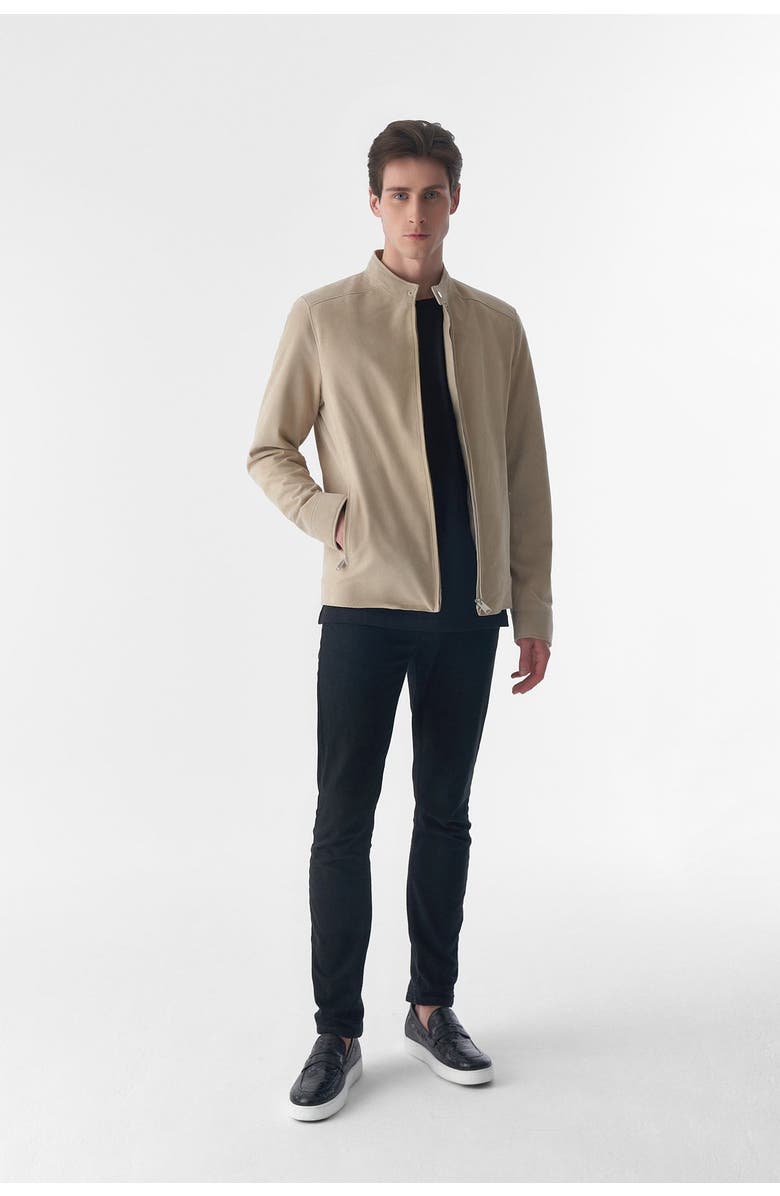 Furniq UK Theodore Suede Jacket, Alternate, color, Beige
