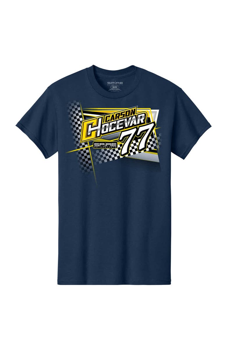 E2 APPAREL Men's Navy Carson Hocevar Zeigler Car T-Shirt, Alternate, color, Navy