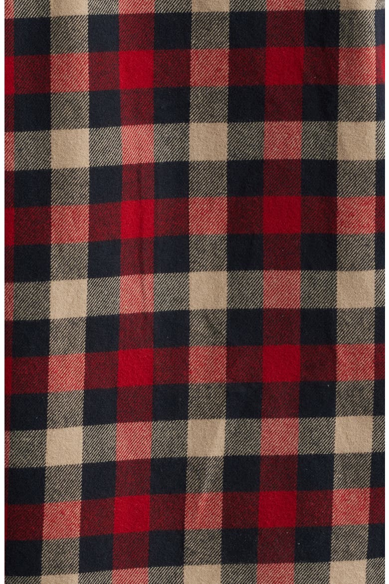 Skog Trim Fit Plaid Cotton Flannel Button-Down Shirt, Alternate, color, DARK NAVY-RED