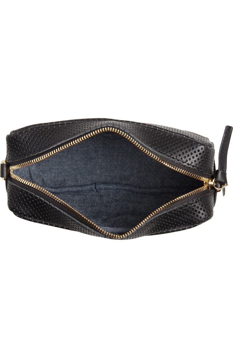 Clare V. Midi Sac Perforated Leather Crossbody Bag, Alternate, color,