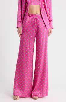 L'AGENCE Pilar Wide Leg Silk Pants