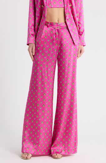 L'AGENCE Pilar Wide Leg Silk Pants