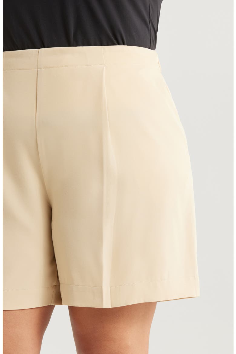 Dia Pleated Shorts, Alternate, color, RAFFIA