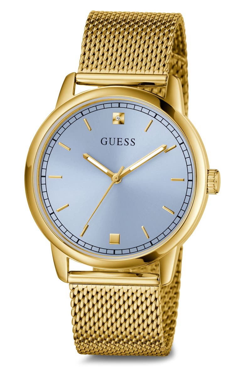 Chandler Mesh Strap Watch, 40mm, Alternate, color, BLUE/ GOLD