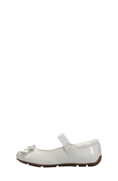 Michael Michael Kors Kids' Rover Bow Mary Jane Flat In White/glitter