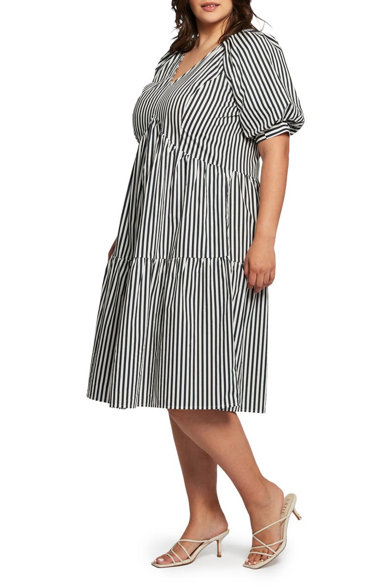 Estelle Dominica Stripe Midi Dress, Alternate, color,